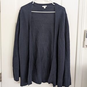Navy Open Front Cardigan